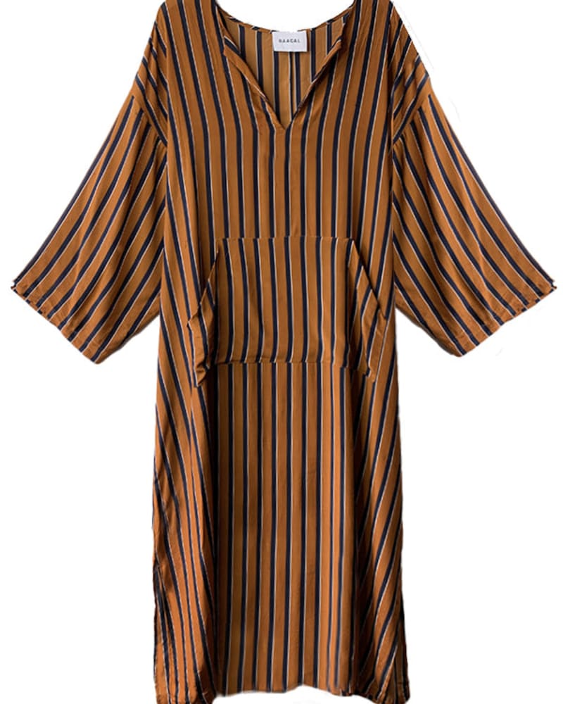 Front of a size one-size-fits-all Striped Jallaba in Striped by BAACAL. | dia_product_style_image_id:256823